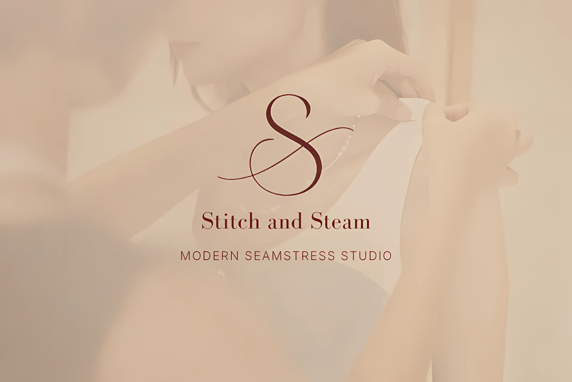 Stitch and Steam seamstress doing precise fitting at the studio